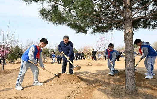 习近平参加首都义务植树活动
